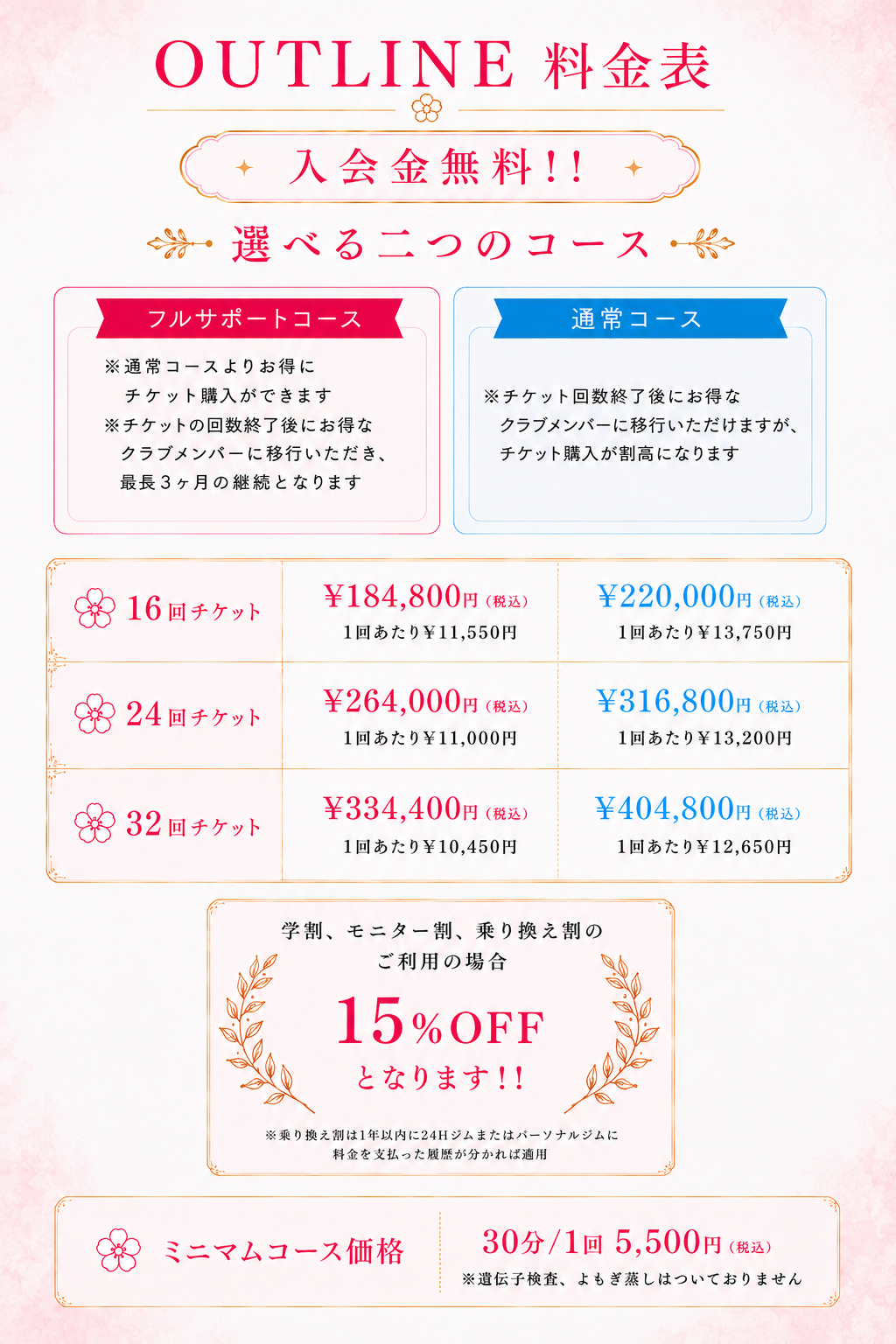 料金表の画像