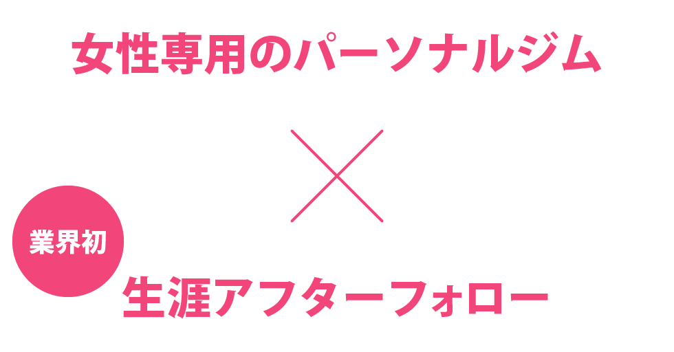 女性専用のパーソナルジム×業界初 生涯アフターフォロー